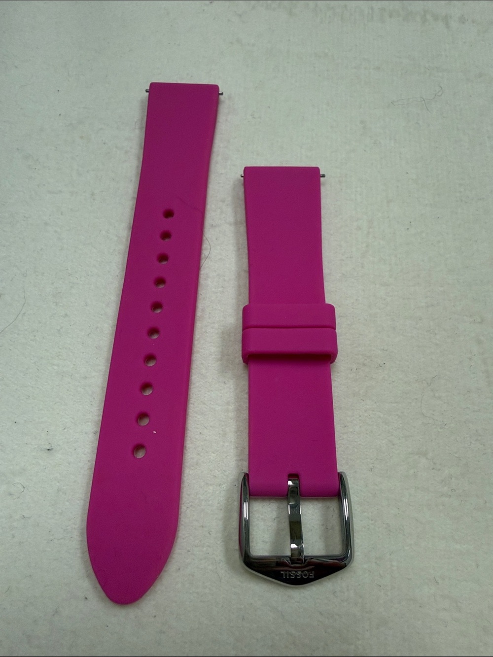 Fossil Pink Silicone Watch Strap 18mm